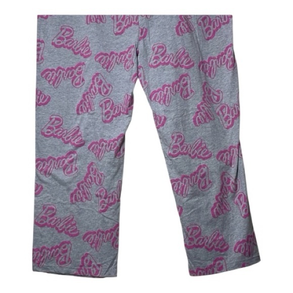 Barbie Grey and Pink Drawstring Pajama Pants 3x - Picture 5 of 5